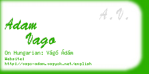 adam vago business card